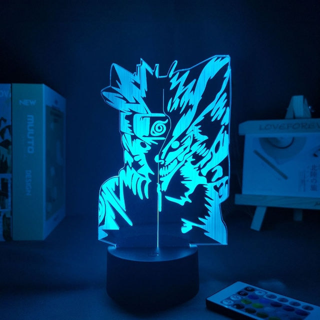 Naruto Kurama LED-Neonlampe für Nachttisch oder Schreibtisch, Manga-Dekor