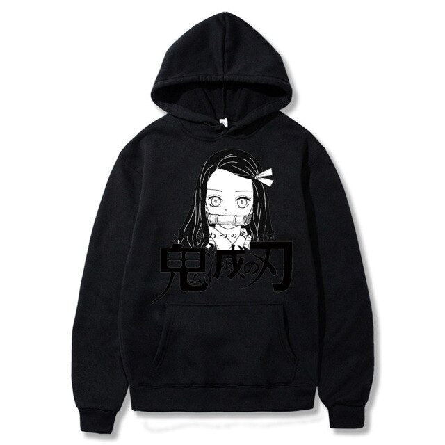 Sweat A Capuche Manga Demon Slayer Nezuko Adulte Homme Femme Longues Manches