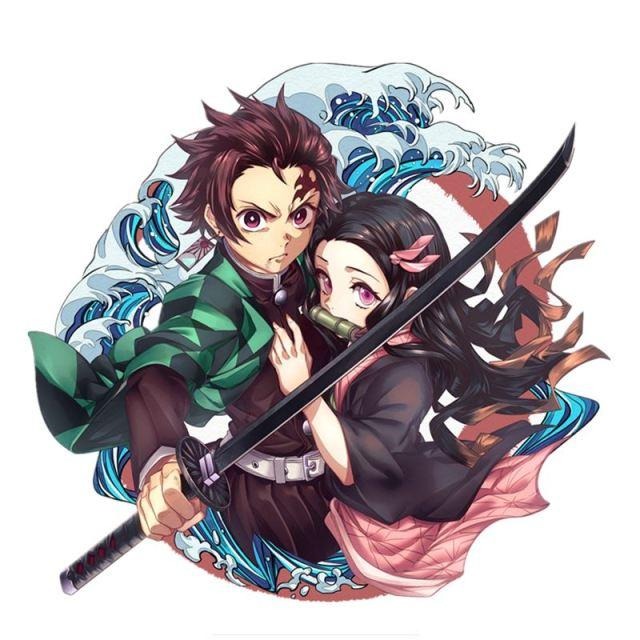 Sticker Demon Slayer Tanjiro &amp; Nezuko