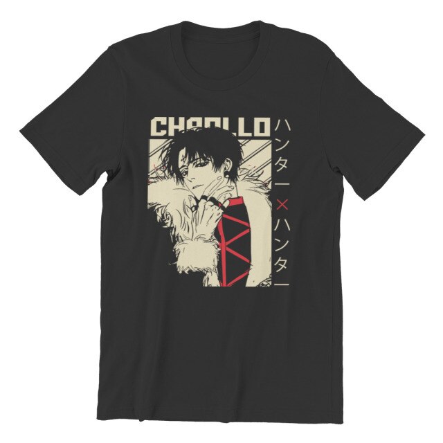 Tee Shirt Manga Hunter x Hunter Chrollo Floqué Adulte Homme Femme Courtes Manches