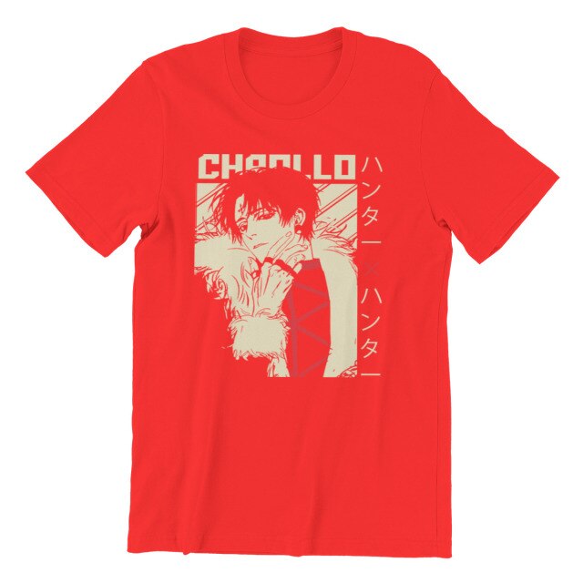 Tee Shirt Manga Hunter x Hunter Chrollo Floqué Adulte Homme Femme Courtes Manches