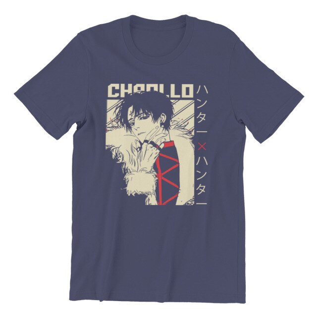 Tee Shirt Manga Hunter x Hunter Chrollo Floqué Adulte Homme Femme Courtes Manches