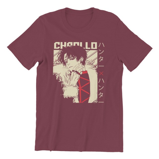 Tee Shirt Manga Hunter x Hunter Chrollo Floqué Adulte Homme Femme Courtes Manches