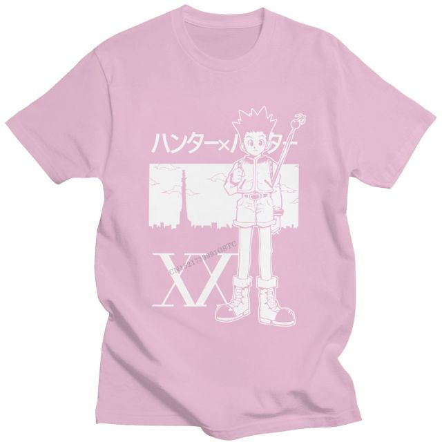 T-shirt Gon Manga Hxh Floqué Adulte Homme Femme Courtes Manches