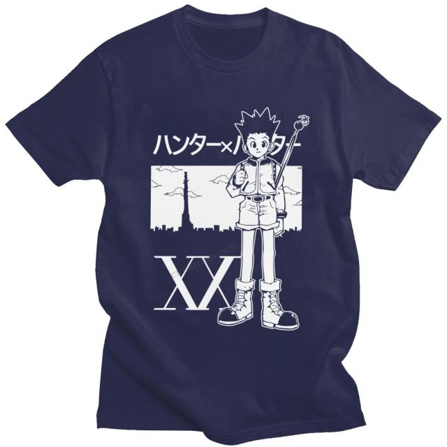 T-shirt Gon Manga Hxh Floqué Adulte Homme Femme Courtes Manches