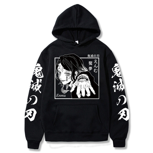 Sweat à Capuche Demon Slayer Enmu Adulte Homme Femme Manches Longues