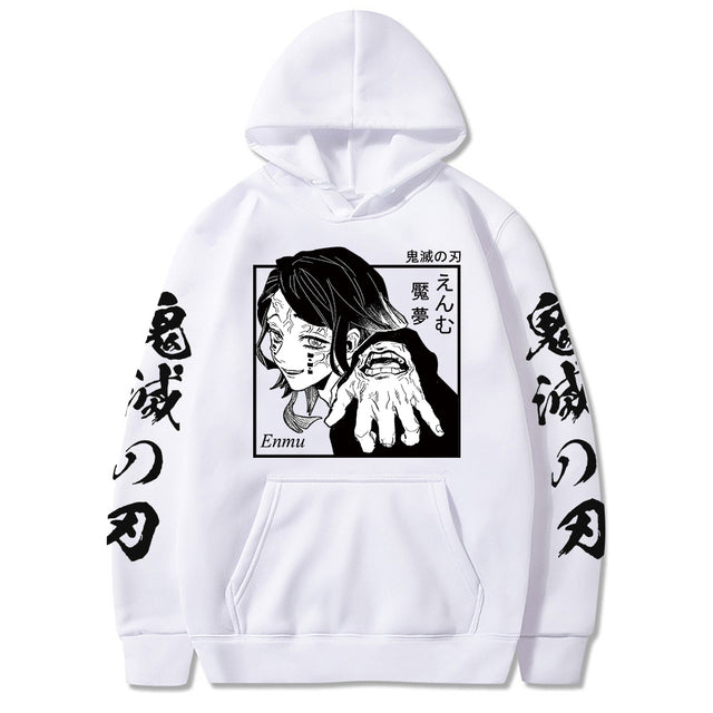 Sweat à Capuche Demon Slayer Enmu Adulte Homme Femme Manches Longues