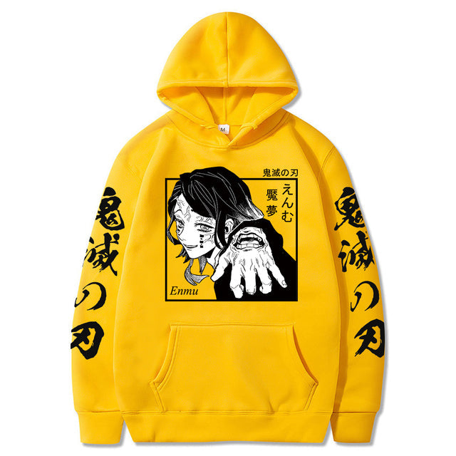 Sweat à Capuche Demon Slayer Enmu jaune