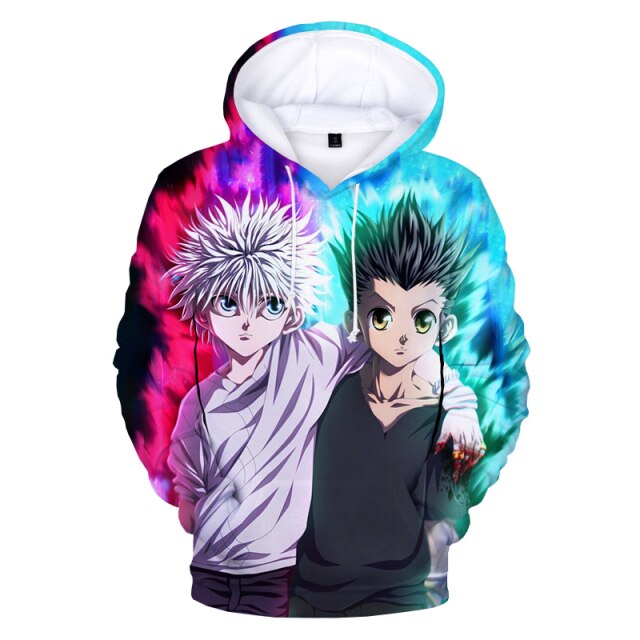 Sweatshirt A Capuche Kirua x Gon Manga Hxh Adulte Homme Femme Longues Manches