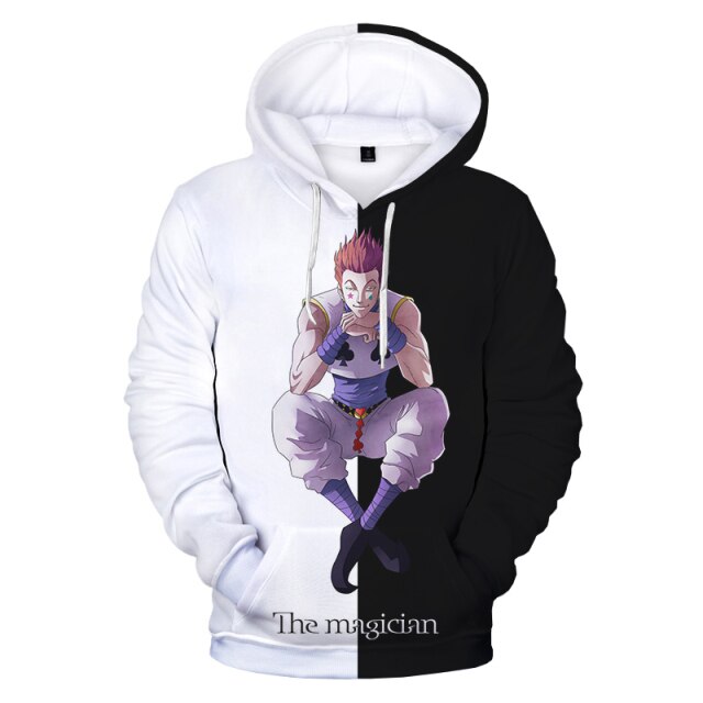 Pull A Capuche Hisoka The magician Manga HxH Adulte Homme Femme Longues Manches