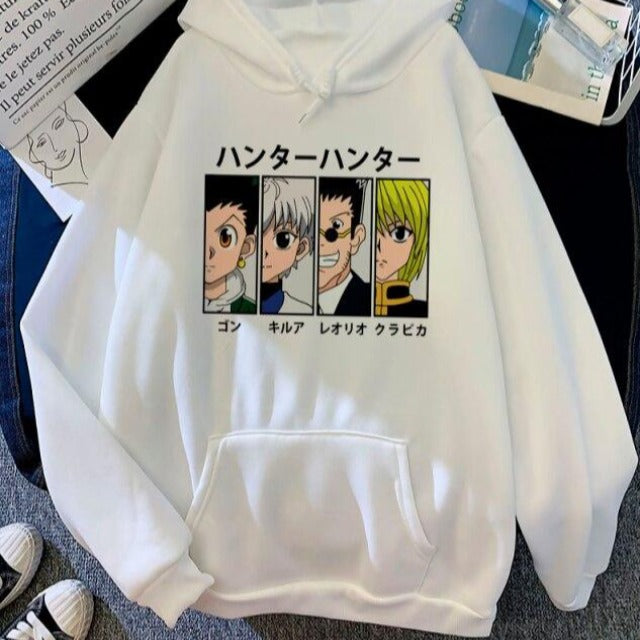 Sweat à Capuche Manga Hunter x Hunter Personnages Adulte Homme Femme Longues Manches