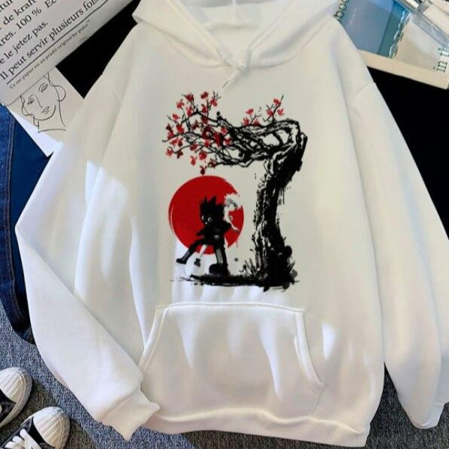 Sweat à Capuche Gon Killua Manga Hxh Adulte Homme Femme Longues Manches