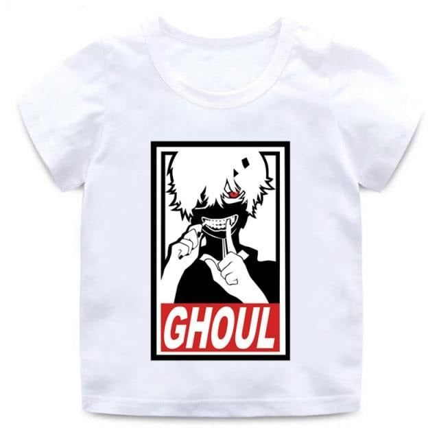 T-Shirt Imprimé pour Enfant Tokyo Ghoul BLANC