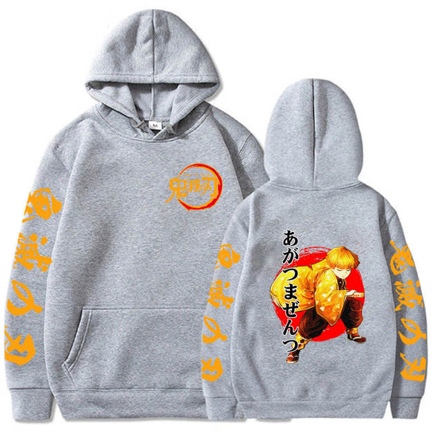 Pull Zenitsu Souffle de la Foudre gris