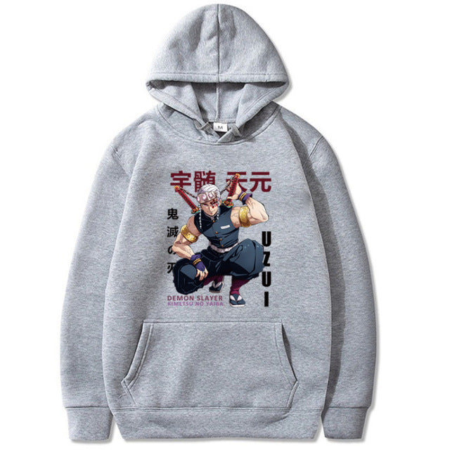 Sweat à Capuche Demon Slayer Tengen Uzui Adulte Homme Femme Manches Longues
