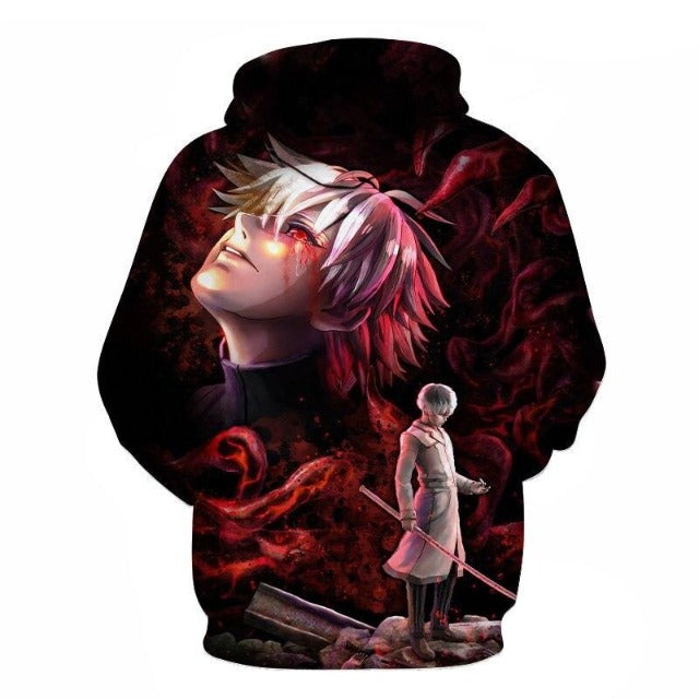 Felpa con cappuccio per bambini Ken Kaneki, maglione da ragazza per ragazzi