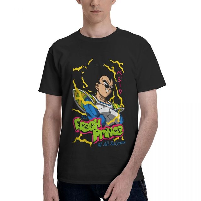 T-shirt Vegeta Fresh Prince Dragon Ball Manga Floqué Adulte Homme Femme Courtes Manches