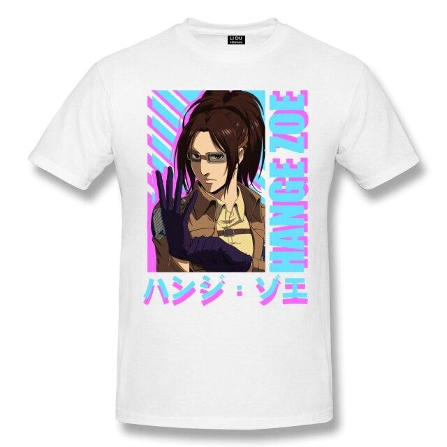 T-shirt Hange Zoe Attaque des Titans Floqué Adulte Homme Femme Courtes Manches Manga