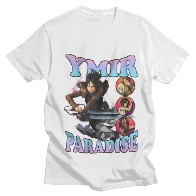 Ymir Attack on Titan Beflocktes T-Shirt Erwachsene Männer Frauen Kurzarm Manga