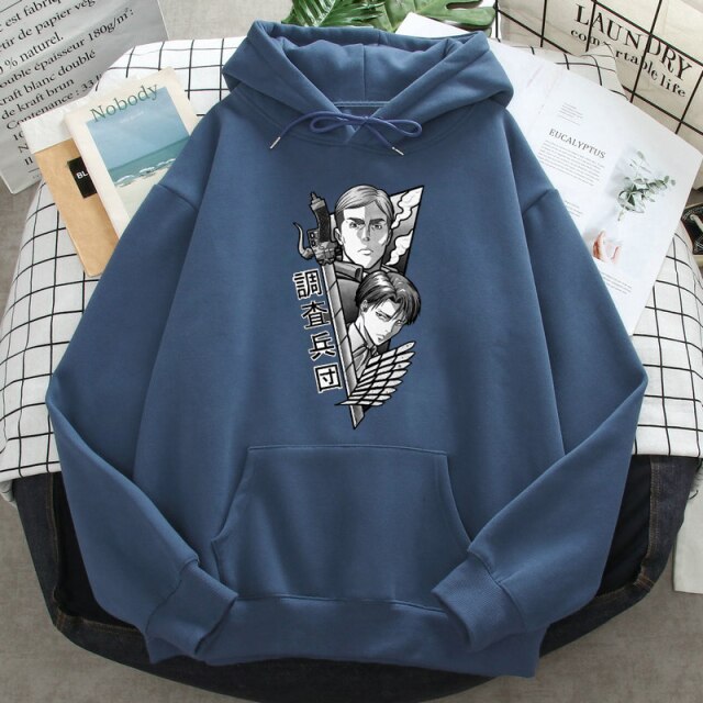 Erwin und Levi Attack on Titan Sweatshirt Erwachsene Männer Frauen Langarm Manga