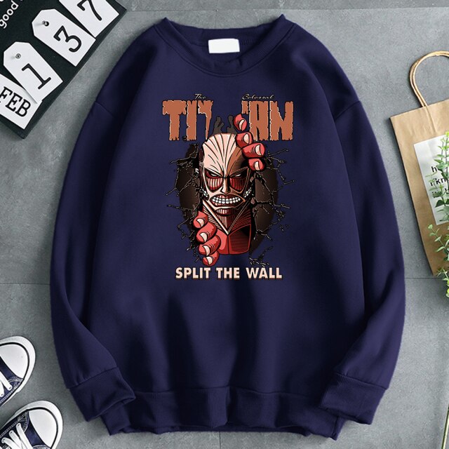 Colossal Titan Sweater Attack On Titan Adulto Uomo Donna Maniche lunghe Manga