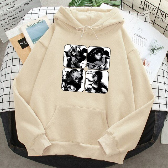 Sweat Armin Mikasa Eren Livai Attaque Des Titans beige