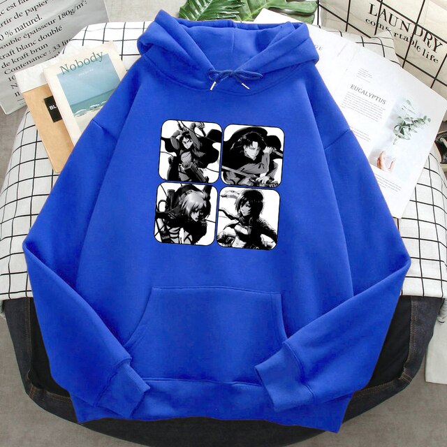 Armin Mikasa Eren Livai Attack On Titan Sweatshirt Erwachsene Männer Frauen Langarm Manga