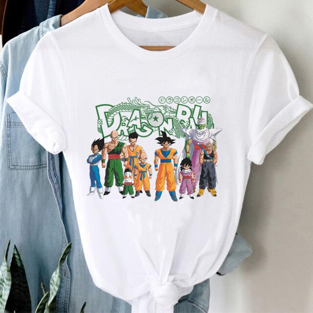T-shirt Dragon Ball Z Personnages Floqué Adulte Homme Femme Courtes Manches