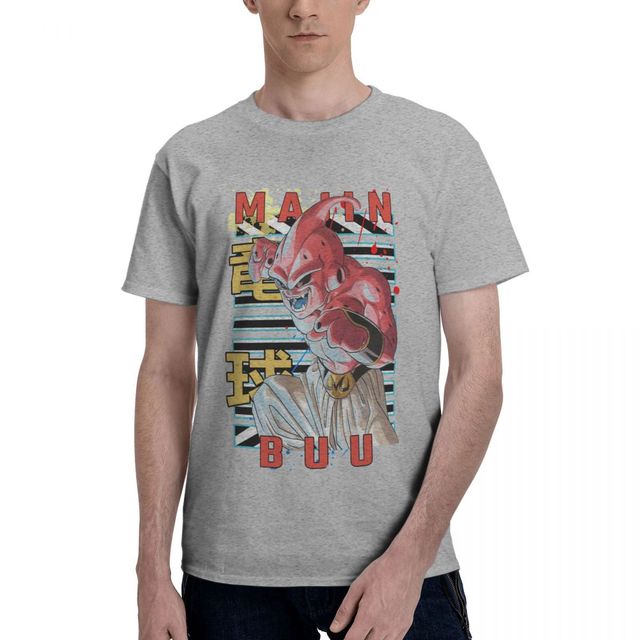 T-shirt Majin Buu Dragon Ball Manga Floqué Adulte Homme Femme Courtes Manches