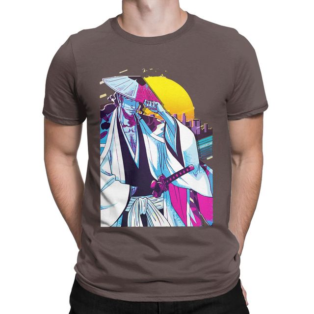 Shunsui Kyōraku Manga Bleach Flocked Erwachsene Männer Frauen Kurzarm T-Shirt