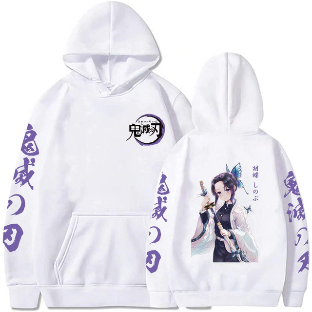 Sweat Shinobu Kocho Demon Slayer blanc
