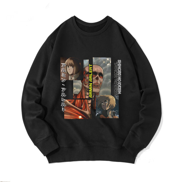 Sweat Armin Attaque Des Titans Adulte Homme Femme Longues Manches Manga