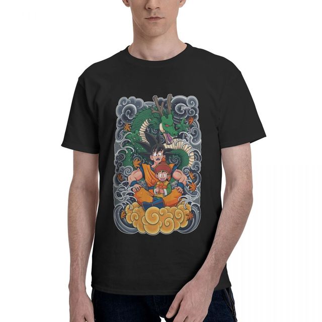 Goku Gohan Dragon Ball Manga beflocktes T-Shirt Erwachsene Männer Frauen kurze Ärmel