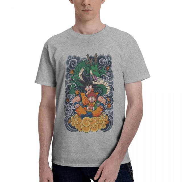 Goku Gohan Dragon Ball Manga beflocktes T-Shirt Erwachsene Männer Frauen kurze Ärmel
