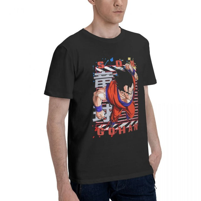 Ultimatives Gohan T-Shirt Dragon Ball Manga beflockt Erwachsene Männer Frauen kurze Ärmel