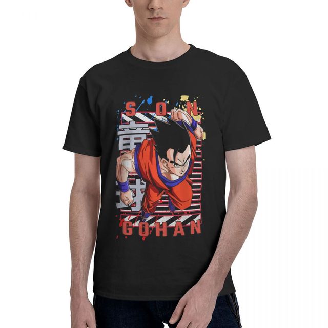 Ultimatives Gohan T-Shirt Dragon Ball Manga beflockt Erwachsene Männer Frauen kurze Ärmel