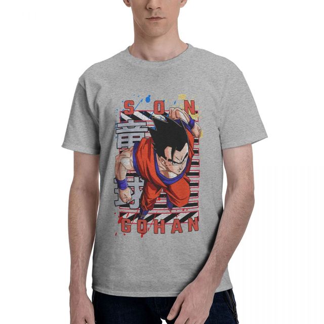 Ultimatives Gohan T-Shirt Dragon Ball Manga beflockt Erwachsene Männer Frauen kurze Ärmel