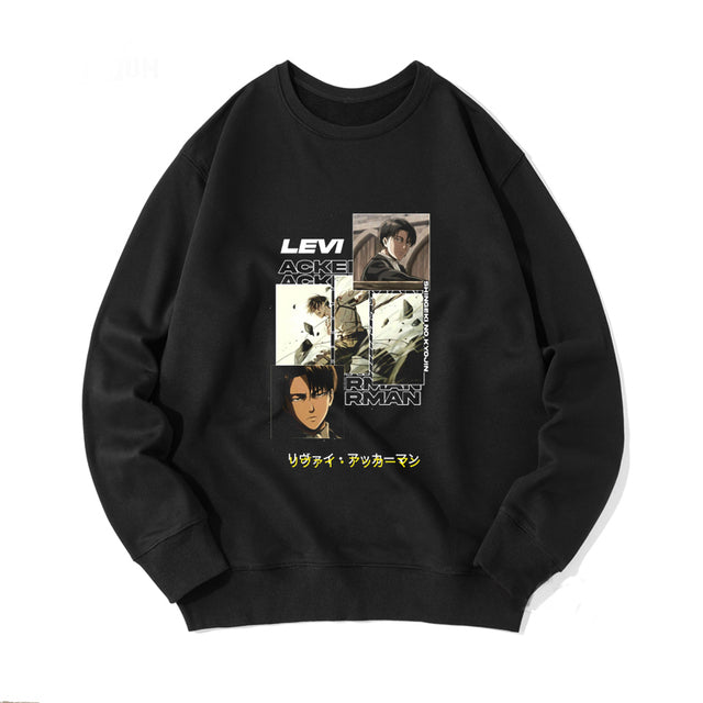 Pull Levi Ackerman Attaque Des Titans Adulte Homme Femme Longues Manches Manga