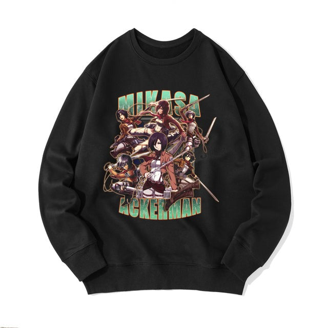 Mikasa Ackerman Attack On Titan Sweatshirt Erwachsene Männer Frauen Langarm Manga