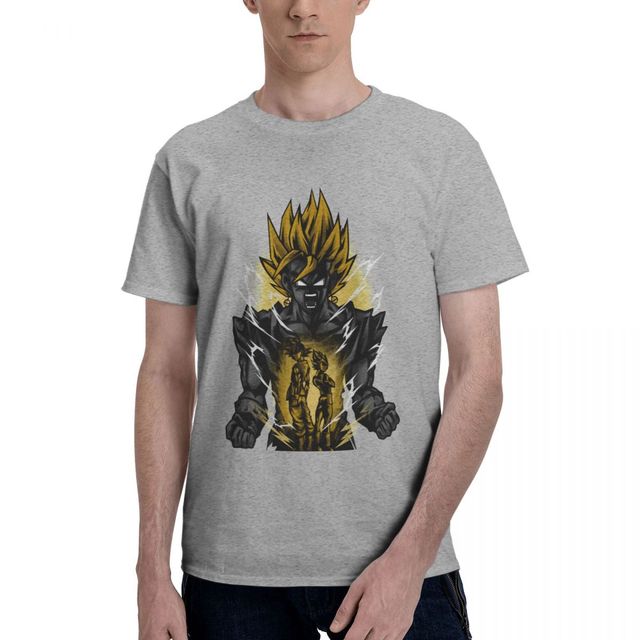 Vegito SSJ Dragon Ball Manga beflocktes T-Shirt für Erwachsene, Herren und Damen, kurze Ärmel