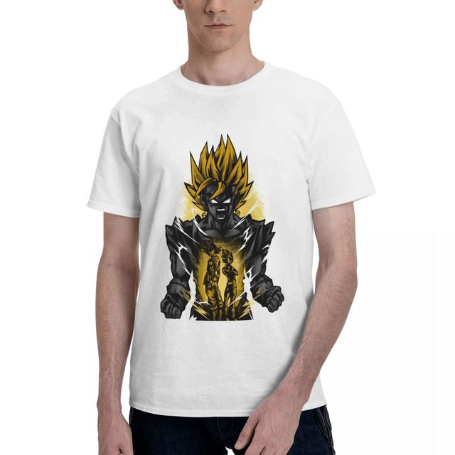 Vegito SSJ Dragon Ball Manga beflocktes T-Shirt für Erwachsene, Herren und Damen, kurze Ärmel