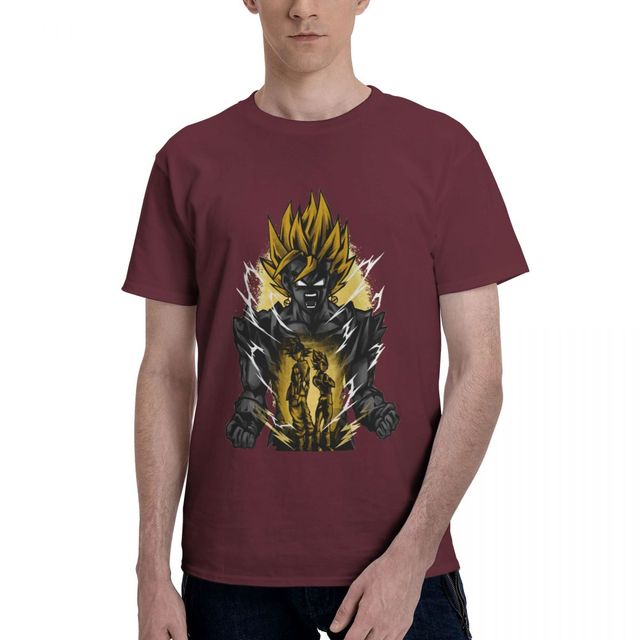 Vegito SSJ Dragon Ball Manga beflocktes T-Shirt für Erwachsene, Herren und Damen, kurze Ärmel