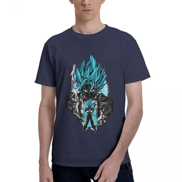 T-shirt Vegeto Bleu Dragon Ball Super Manga Floqué Adulte Homme Femme Courtes Manches