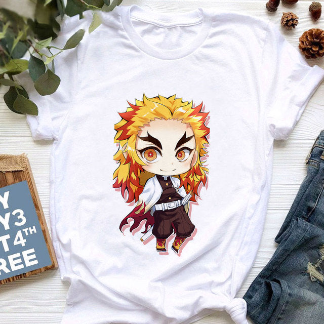 T-shirt Enfant Kyojuro Rengoku Demon Slayer Garçon Fille