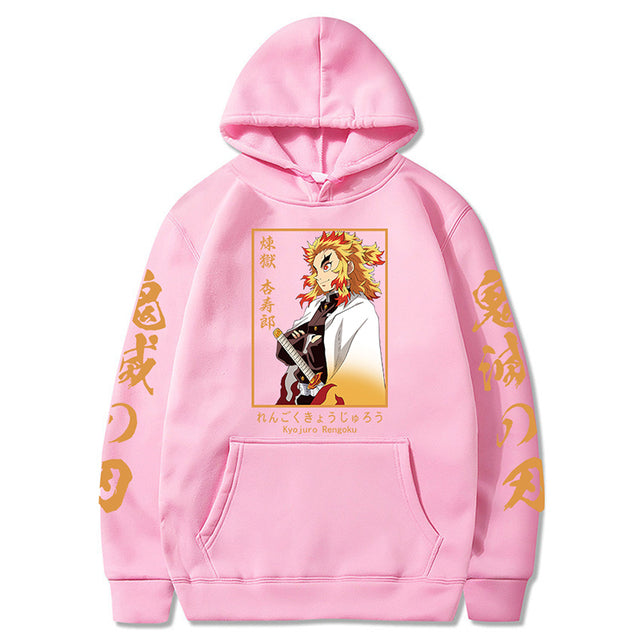 Sweat Demon Slayer Kyojuro Pilier de la Flamme rose