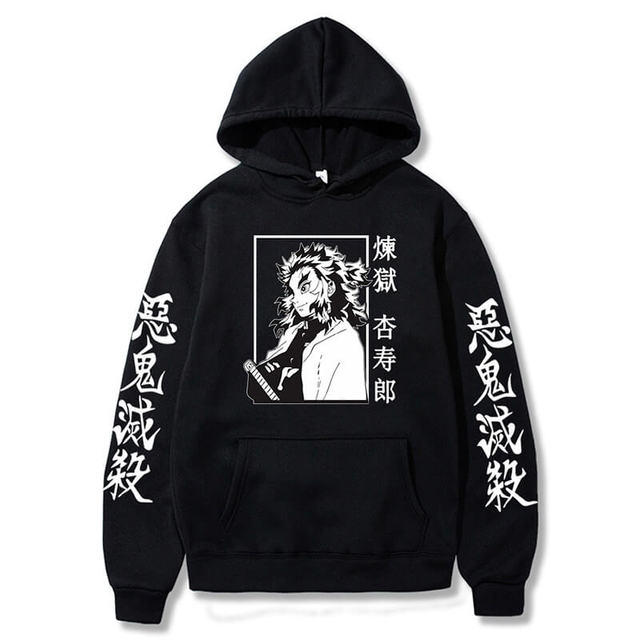 Sweat à Capuche Kyojuro Demon Slayer Adulte Homme Femme Manches Longues