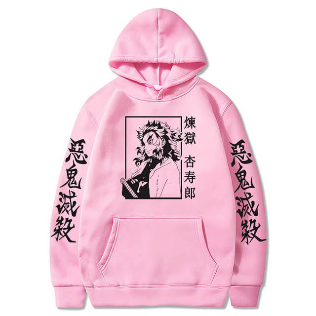 Sweat à Capuche Kyojuro Demon Slayer rose