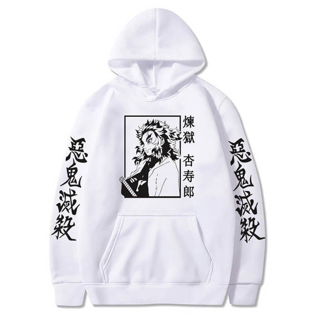 Sweat à Capuche Kyojuro Demon Slayer Adulte Homme Femme Manches Longues