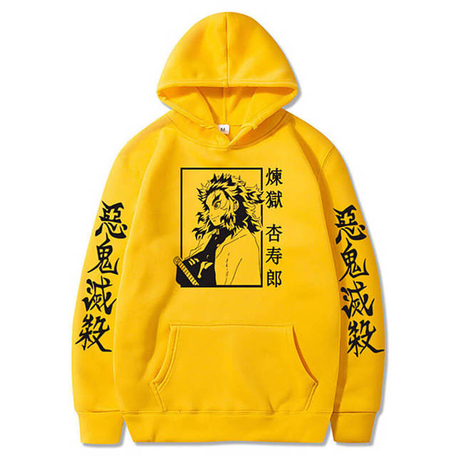 Sweat à Capuche Kyojuro Demon Slayer Adulte Homme Femme Manches Longues