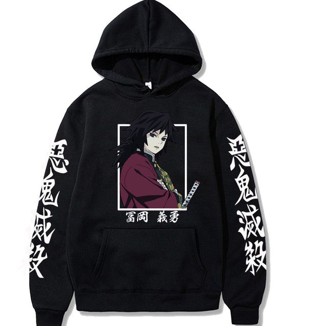 Sweat à Capuche Demon Slayer Giyu Tomioka noir